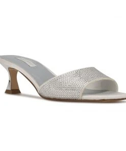 Nine West Indra Heeled Slide Sandals Bridal