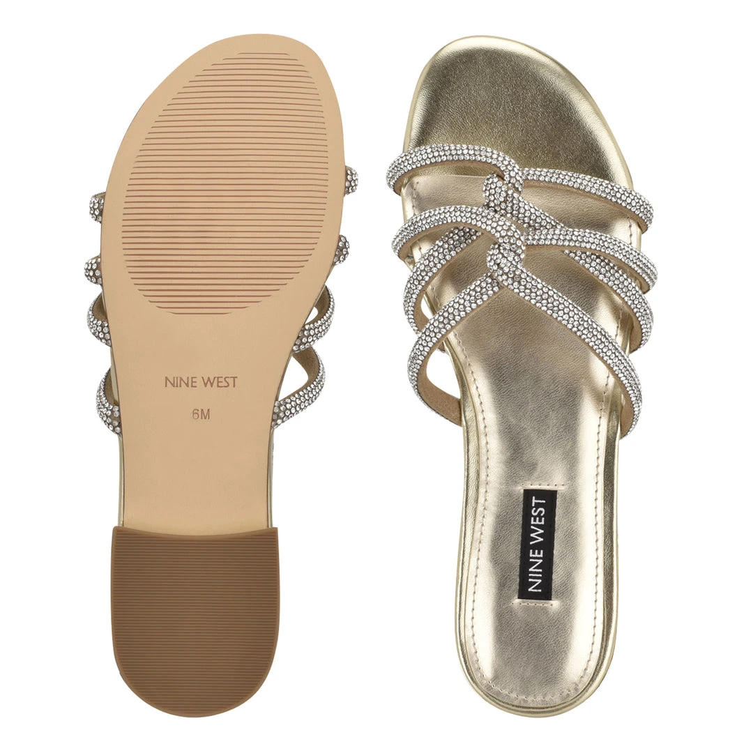 Nine West Iria Dress Slide Sandals 7 Nine West Iria Dress Slide Sandals