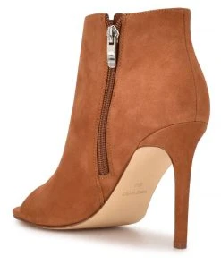 Nine West Izip Peep Toe Booties 9 Nine West Izip Peep Toe Booties