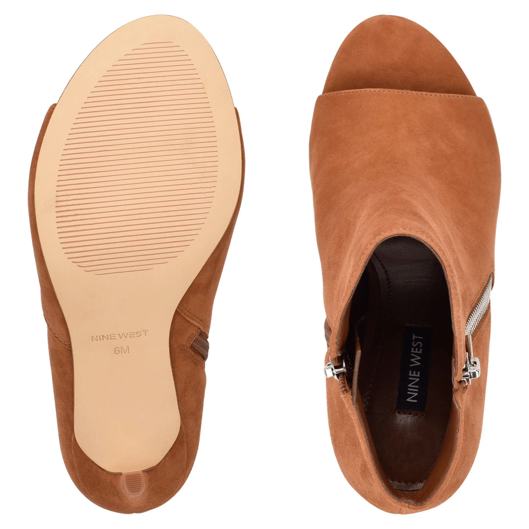 Nine West Izip Peep Toe Booties 7 Nine West Izip Peep Toe Booties