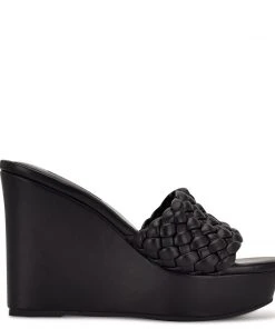 Nine West Kat Platform Slide Sandals Weave Got You