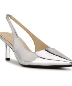 Nine West Kately 9x9 Slingback Pumps Metallic Mindset