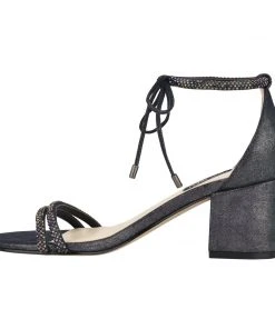 Nine West Metallic Mindset Keiko Ankle Tie Dress Sandals