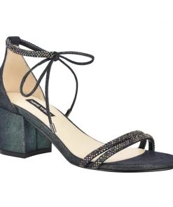 Nine West Metallic Mindset Keiko Ankle Tie Dress Sandals