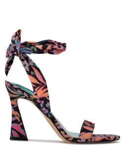 Nine West Kelsie Ankle Wrap Heeled Sandals Lace It Up