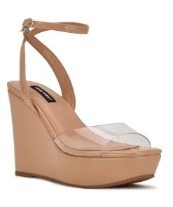 Nine West Weave Got You Klear Platform Ankle Strap Sandals