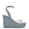 Nine West Weave Got You Klear Platform Ankle Strap Sandals