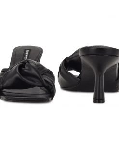 Nine West Weave Got You Knot Heeled Slide Sandals