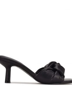 Nine West Weave Got You Knot Heeled Slide Sandals