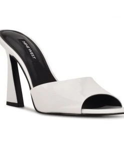 Nine West Kool Heeled Slide Sandals Heel Appeal