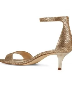 Nine West Leisa Ankle Strap Sandals Metallic Mindset