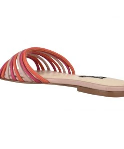 Nine West Color Pop Links Flat Slide Sandals 9 Nine West Color Pop Links Flat Slide Sandals
