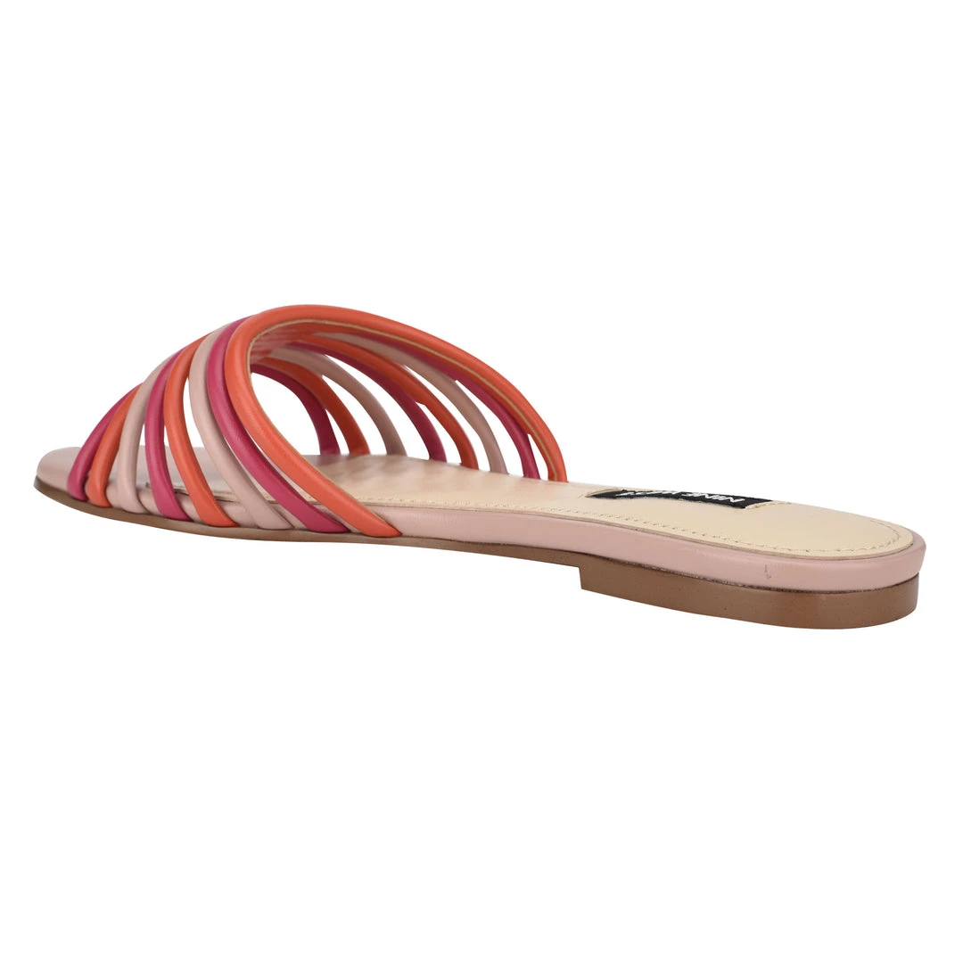 Nine West Color Pop Links Flat Slide Sandals 5 Nine West Color Pop Links Flat Slide Sandals