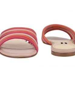 Nine West Color Pop Links Flat Slide Sandals 10 Nine West Color Pop Links Flat Slide Sandals