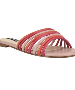 Nine West Color Pop Links Flat Slide Sandals