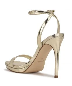Nine West Loola Ankle Strap Sandals Metallic Mindset 9 Nine West Loola Ankle Strap Sandals Metallic Mindset