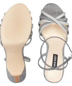 Nine West Lorelle Strappy Dress Sandals Metallic Mindset