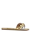 Nine West Lula Flat Slide Sandals Weave Got You