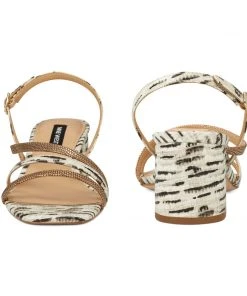 Nine West Metallic Mindset Maeve Block Heel Sandals