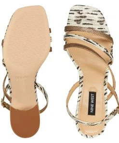 Nine West Metallic Mindset Maeve Block Heel Sandals