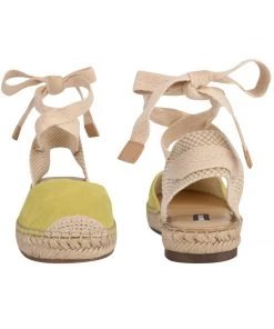 Nine West Lace It Up Mage Flat Ankle Wrap Espadrille Sandal