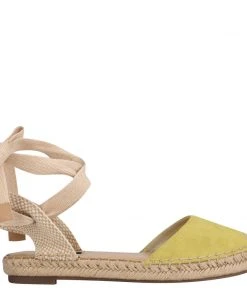 Nine West Lace It Up Mage Flat Ankle Wrap Espadrille Sandal