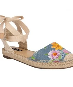 Nine West Mage Flat Ankle Wrap Espadrille Sandal Lace It Up