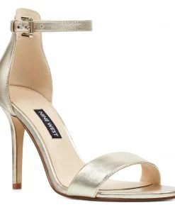 Nine West Mana Ankle Strap Sandals Metallic Mindset
