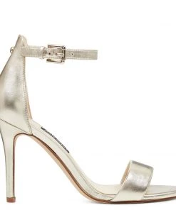Nine West Mana Ankle Strap Sandals Metallic Mindset