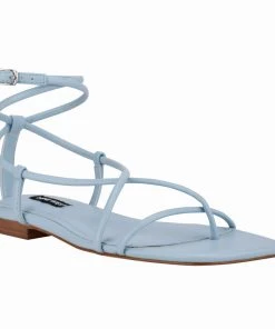 Nine West Mandie Strappy Flat Sandals Lace It Up