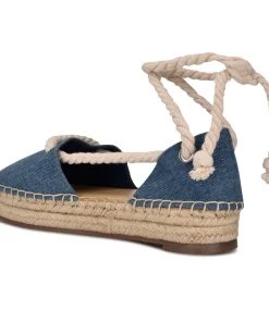 Nine West Meaks Ankle Wrap Espadrille Flats Lace It Up