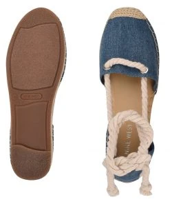 Nine West Meaks Ankle Wrap Espadrille Flats Lace It Up