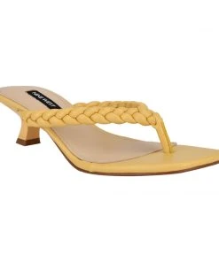 Nine West Meka Heeled Thong Sandals Heel Appeal