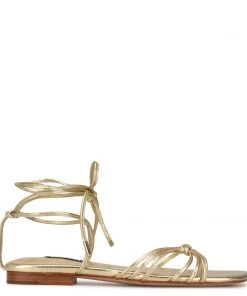 Nine West Minus Ankle Wrap Flat Sandals