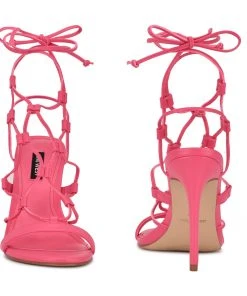 Nine West Mix Ankle Wrap Sandals