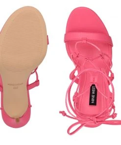 Nine West Mix Ankle Wrap Sandals