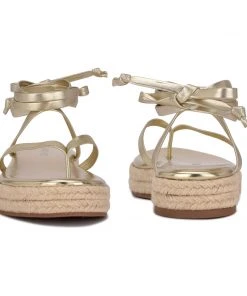 Nine West Monee Ankle Wrap Flat Sandals