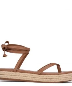 Nine West Monee Ankle Wrap Flat Sandals Lace It Up