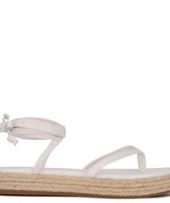 Nine West Monee Ankle Wrap Flat Sandals
