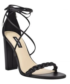 Nine West Lace It Up Monikka Ankle Wrap Heeled Sandal