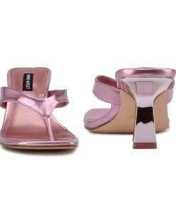 Nine West Y2K Revival Nest Heeled Thong Sandals