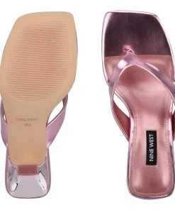 Nine West Y2K Revival Nest Heeled Thong Sandals