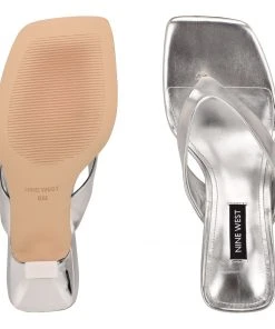 Nine West Y2K Revival Nest Heeled Thong Sandals