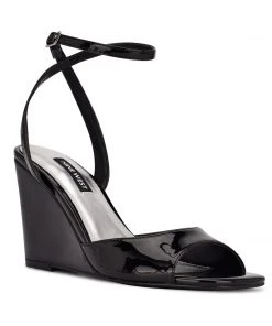 Nine West Weave Got You Nevr Ankle Strap Wedge Sandals