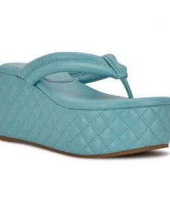 Nine West Newya Platform Thong Sandals