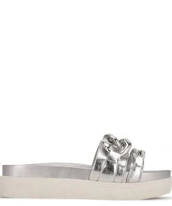 Nine West Nope Platform Slide Sandals New