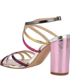 Nine West Obvi Ankle Strap Dress Sandals Metallic Mindset