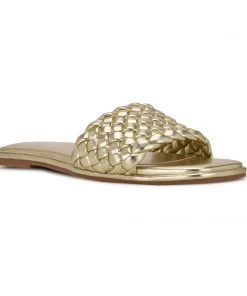 Nine West Ohhi Flat Slide Sandals Weave Got You