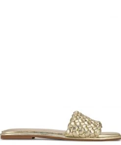 Nine West Ohhi Flat Slide Sandals Weave Got You