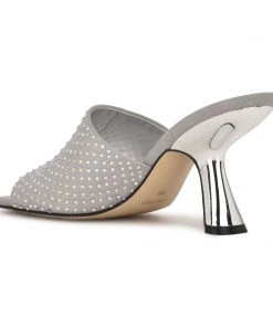 Nine West Partie Heeled Slide Sandals Heel Appeal